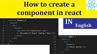 create a component in react in english
