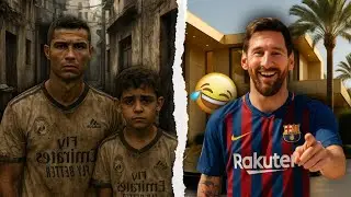 Poor Ronaldo vs Rich Messi Life #ronaldo #messi #viralvideo 