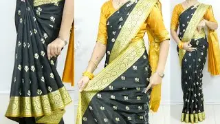 Easy & Quick saree draping |Body Shaping Sari Drape for Heavy Sari Look Slim & Tall in Any Silksari