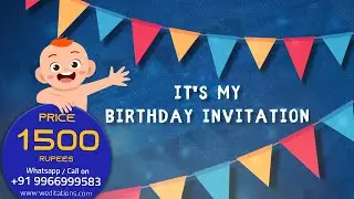 First Birthday Video Invitation | 1st Birthday Invitation Video Template - Weditations BRD12
