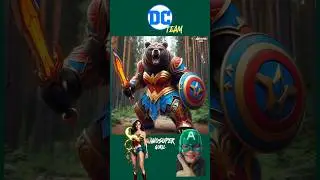 DC Super Heroes but a Bear #dc #marvel #superhero #avengers #bear #shorts #nanosupergokil