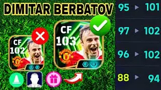 DIMITAR BERBATOV 103 BEST TRAINING Max Level, Player Progression, Free Big Time eFootball 2026