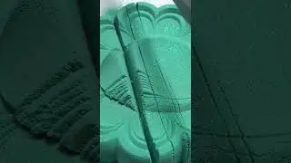 Teal Kinetic Sand Magic ✨ ASMR Slice & Pop!