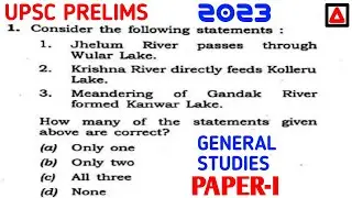 GEOGRAPHY | Jhelum River Passes Through Wular Lake | Krishna River Directly Feeds Kolleru Lake
