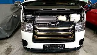 Hiace 1KD Front Mount Intercooler kit .. watch in HD!!