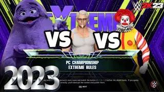 Colonel sanders vs grimace vs McDonald&rsquo;s&rdquo; PC championship,(Extreme rules Full match