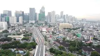 Drone Shot at Pasig river with BGC-Ortigas (Kalayaan bridge)