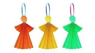 Aniołki z papieru - Ozdoby Świąteczne Diy z papieru - Papierowe ozdoby na święta - Papierowe Aniołki