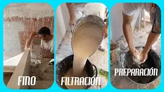 We teach how to prepare fine for manual plaster and how it was done in the past and how to filter.
