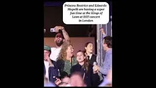 Princess Beatrice and Edoardo Mapelli are having a fun time at the Kings of Leon at BST concert