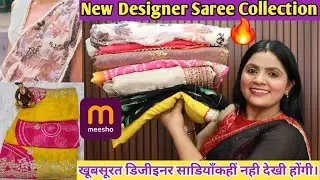 Meesho Huge Saree Haul 😍 Designer Partywear & Wedding Wear Sarees at Best Price | Trending Sarees