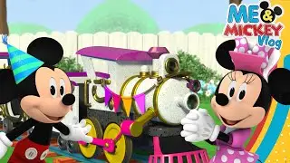 Mickey Mouse & Minnie Mouse's Birthday Train Ride 🚂🎈 | Me & Mickey | Vlog 78 |​ @disneyjr