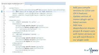 Custom maven plugin development | Add/modify files in target, access dependencies through plugin