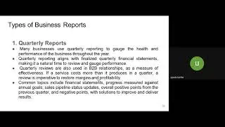 Building block of business report