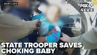 CAUGHT ON CAMERA: Choking baby saved by Maryland State trooper in Cecil County