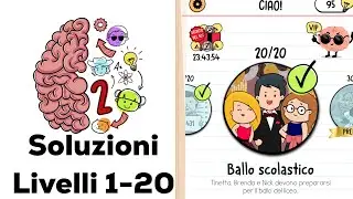 Soluzioni Brain Test 2 - BALLO SCOLASTICO - Livelli 1-20 - Walkthrough