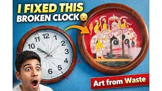 I Turned a Broken Wall Clock 🕰️ Into a Beautiful Traditional Artwork