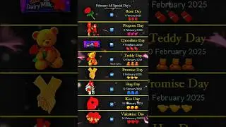 February All Special Day 2025| Valentine Weeks #shorts #youtubeshorts #shorts video #lovestatus