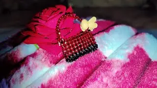 ASMR Video: Mini Beaded Purse 👜 | Relaxing Bead Weaving ASMR | Mini Crafting
