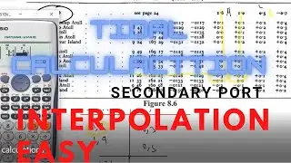 tidal calculations,  Secondary Port Tide (Coastal Navigation) interpolation
