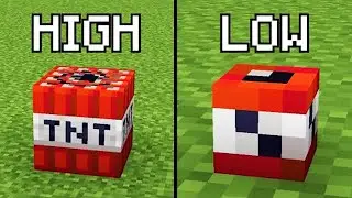 minecraft texture quality: HIGH vs LOW