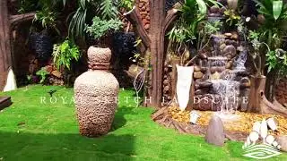 Royal Sketch Landscape 97895-55177 Pebbles Water fall & Landscaping in Residential villa@Madurai....