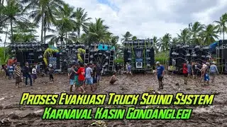 PROSES EVAKUASI TRUCK SOUND SYSTEM Setelah Di Guyur Hujan Lebat Lokasi Kasin Gondanglegi