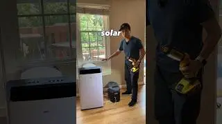 Solar powered air conditioner setup with EcoFlow Delta 2 Max and 200W solar panels
