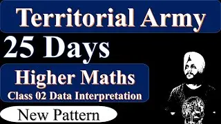 Territorial Army 2025 || Advanced Maths Course Class 02 - Data Interpretation || DI for TA