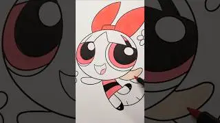 THE POWERPUFF GIRLS Coloring Page #Blossom #coloring #powerpuffgirls #superheroes POWERPUFF GIRLS