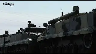 Newly manufactured Russian BMP-3 Infantry Fighting Vehicles (IFV) being loaded&nbsp;onto&nbsp;trains.