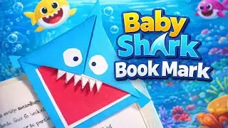 How to make a Baby shark book mark 📕with paper diy carft😯