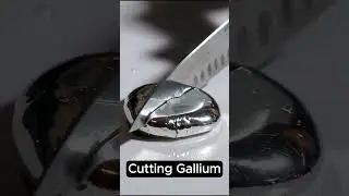 Mesmerizing Knife Slices Through Liquid Metal!  #satisfying #shorts  #asmr #oddlysatisfying
