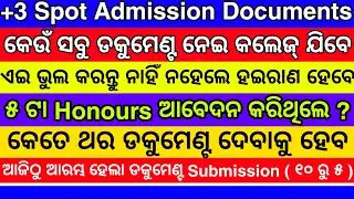 Document Required For +3 Spot Admission -  +3 Spot Admission Documents Submission In College