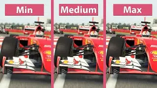 F1 2016 &ndash; PC Min vs. Medium vs. Max Graphics Comparison