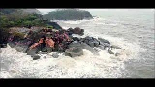 Goa in 4k EP4 // Rough Sea (Cabo de Rama/Colomb beach)...Glimpse from the sky in 4k