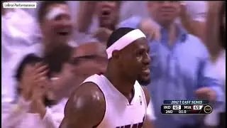2012 ECSF Game 5 LeBron James 30PTS 10REB 8AST FG:12/19 FG%:63.2% CLUTCH G