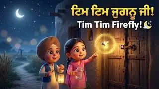 ਟਿਮ ਟਿਮ ਜੁਗਨੂ ਜੀ | Tim Tim Jugnu Ji | 3D Village Cartoon | Village Wheat Fields Night | 