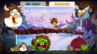 НОВЫЙ комплект шапок Йети! Fur-Ocious Adventure, уровни 1&ndash;7 | Angry Birds 2