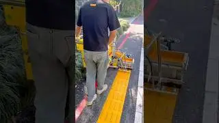 Pavement Marking Process for Tactile Walking Surface Indicator TWSI Installation #shorts