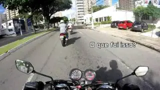 Quase ca&iacute;mos! A Moto Shimou legal! - Canal Escape Furado