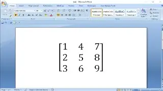 How to create matrix in microsoft word