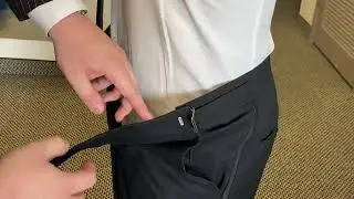 How to adjust tuxedo rental trousers 