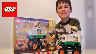 Chase Builds the LEGO Creator 3 in 1 Monster Burger Truck Set 31104 - Speed Build and Review