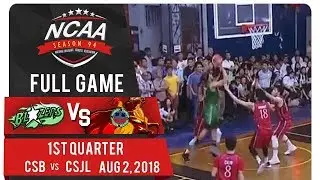 NCAA 94 MB: CSJL vs. CSB | Full Game | 1st Quarter | August 2, 2018