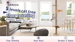 Installation Guide for SMONTER Floor to Ceiling Cat Tree Tower