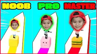 CUBE SURFER! NOOB vs PRO vs MASTER! In Real Life!