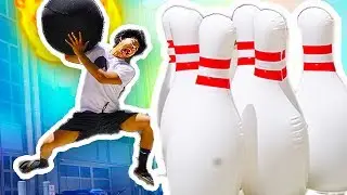 CHALLENGE Giant Bowling!!!