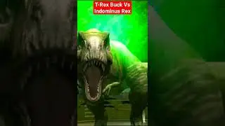 TYRANNOSAUR BUCK VS INDOMINUS REX (JURASSIC WORLD THE GAME) #shorts #dinosaurs #indodinos