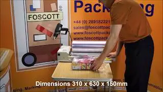 IBAR450 Single Bar Heat Sealer with HAB1500 Shrink Gun Option   Foscott Packaging
